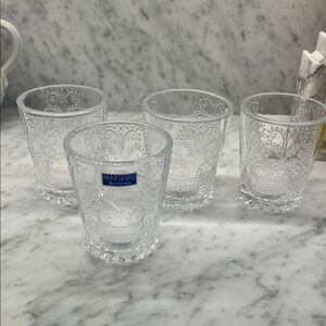 Clear Glass votives Marquis Waterford